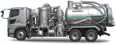 10t 強力吸引車 水封式ポンプ